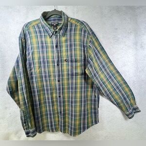 Polo Jeans Co. RALPH‎ LAUREN Button Plaid Flannel Shirt Men's Sz Large D39